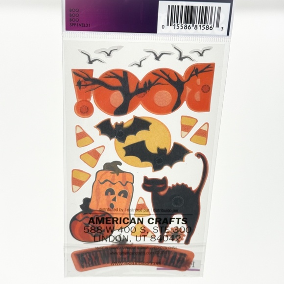 🎃 Sticko Halloween Stickers 19-Piece Spooky Set Bats Black Cat Candy Corn 👻🦇 - Picture 4 of 5